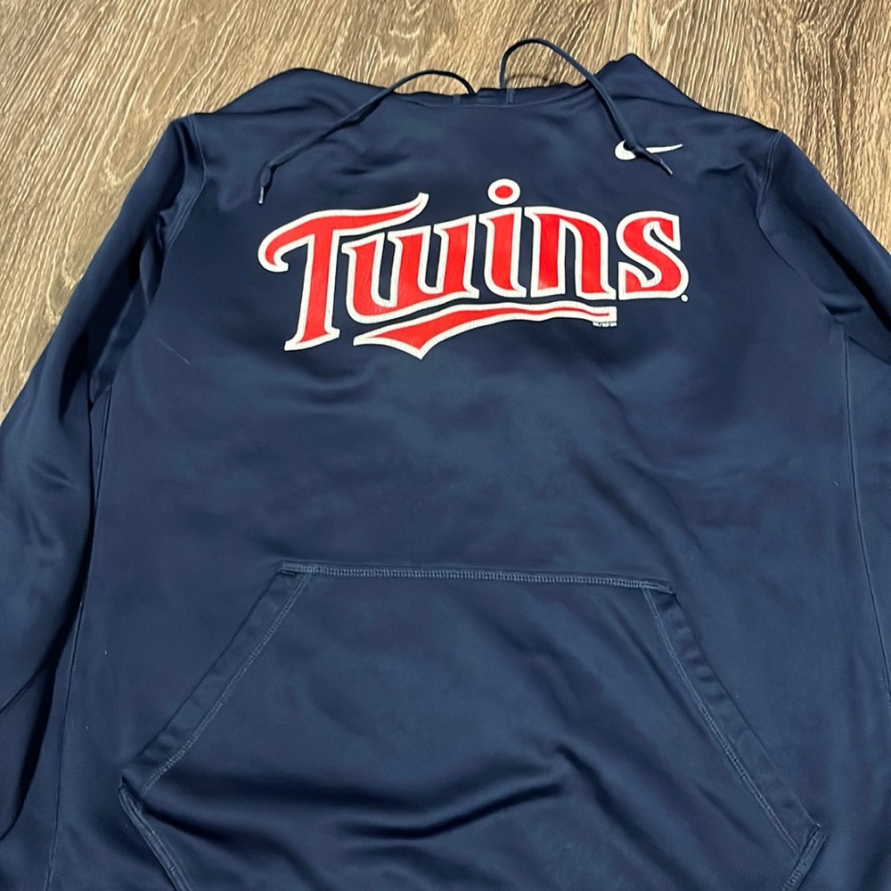 Minnesota twins Nike sweatshirt! Hardly worn. Tiny fray in stitching but hood